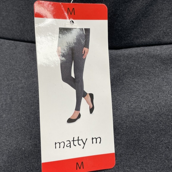 Matty M Leggings Womens Medium Gray Stretch Pants USA Made Casual  Sportswear - Picture 4 of 12